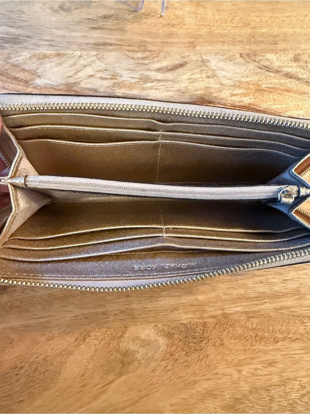 Michael Kors Metallic Gold Zip Wallet